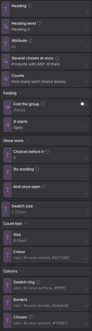 The Color Filter properties panel